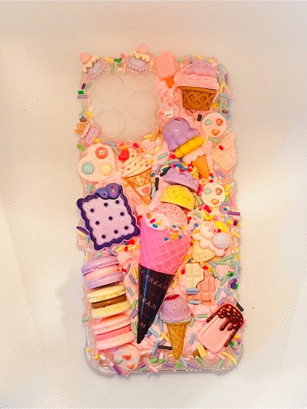 Hand Crafted Pastel Candy & Ice Cream 3D Decoden Phone Case for iphone , samsung